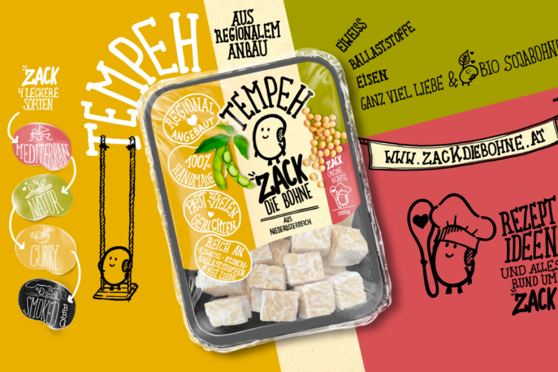 Zack die Bohne Tempeh natur in Verpackung