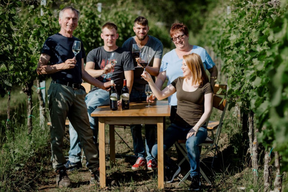 Bio Weingut Hofer Familie Hofer im Weingarten