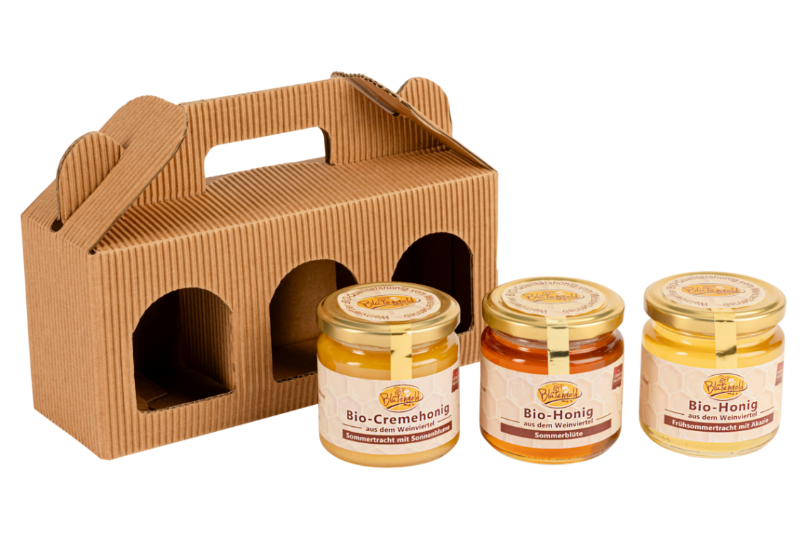 Blütengold süßes Honig Trio