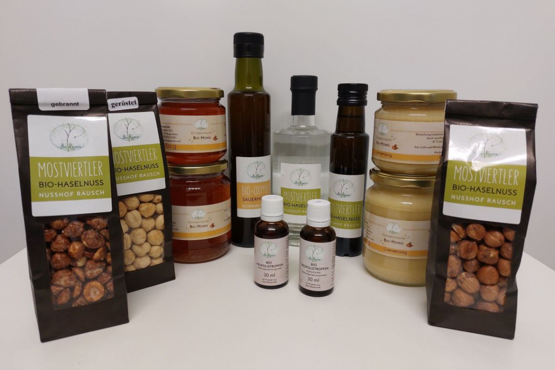 Verschiedene Produkte der Familie Rausch