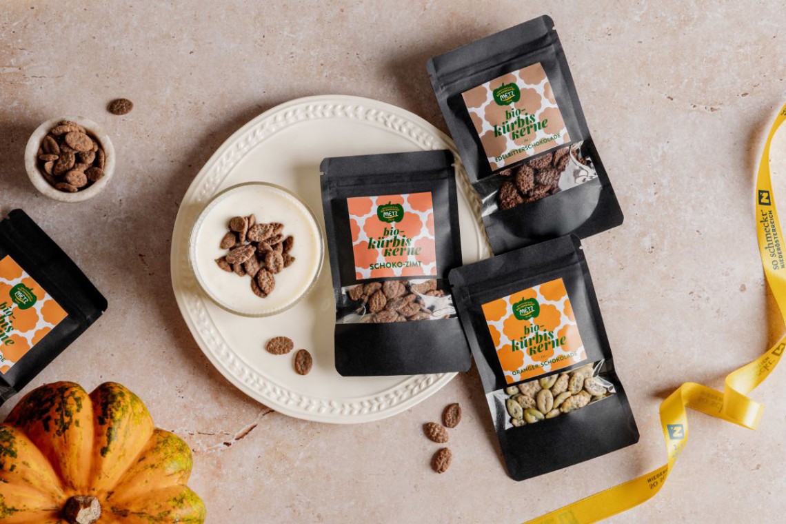 Werbegeschenk Bio K&uuml;rbiskerne vom Mostviertler Bio K&uuml;rbishof Metz