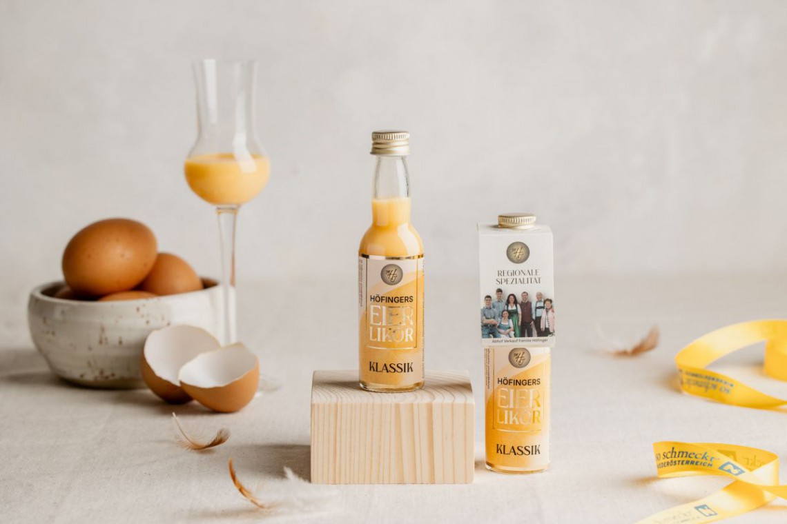 Eierlik&ouml;r in kleiner Flasche von Abhof H&ouml;finger