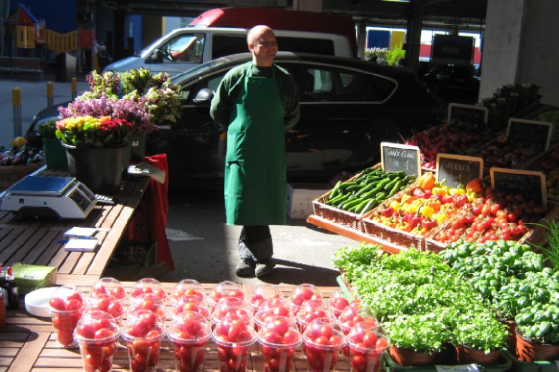 Funny veggie Marktstand