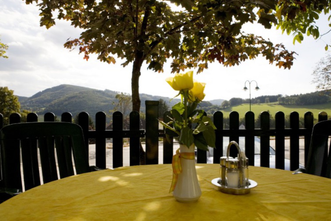 Gasthaus Windbichler Garten Ausblick