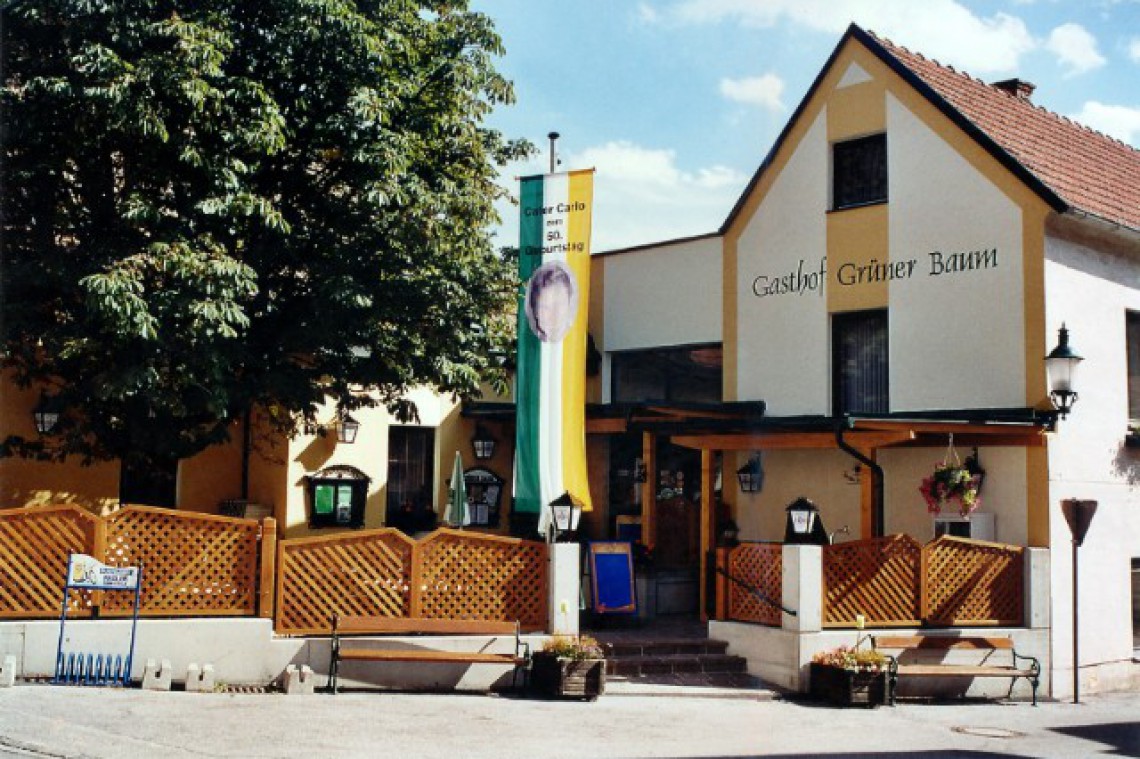 Gastgarten des Gasthofes Grüner Baum