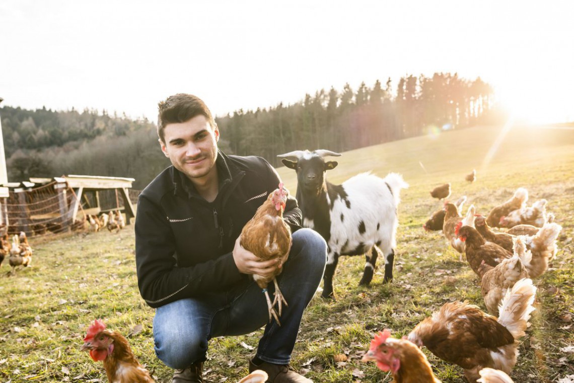 Hickelsberger Michael mit Hühnern