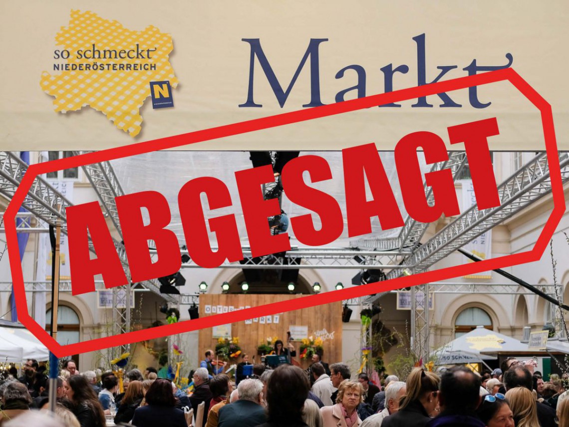 Ostermarktflyer mit Schriftzug: Abgesagt