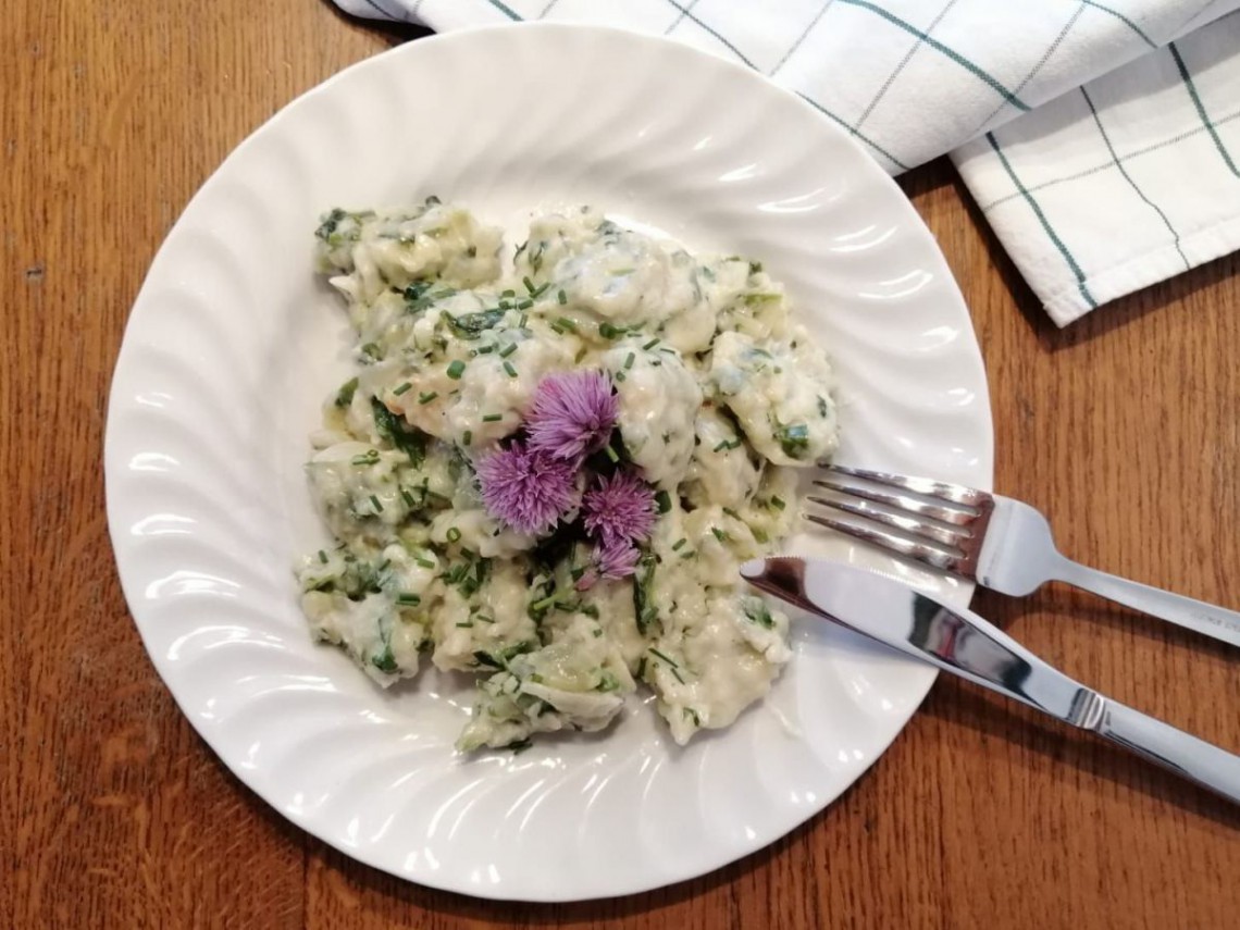 Spinatnockerl mit K&auml;se