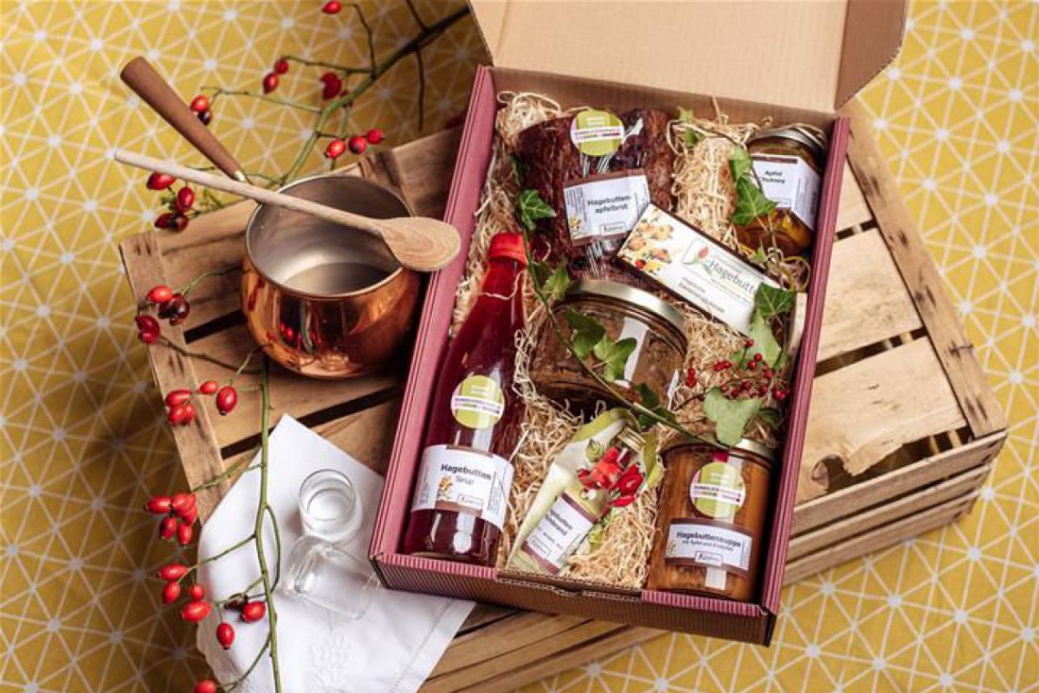 Geschenkbox mit regionalen Köstlichkeiten