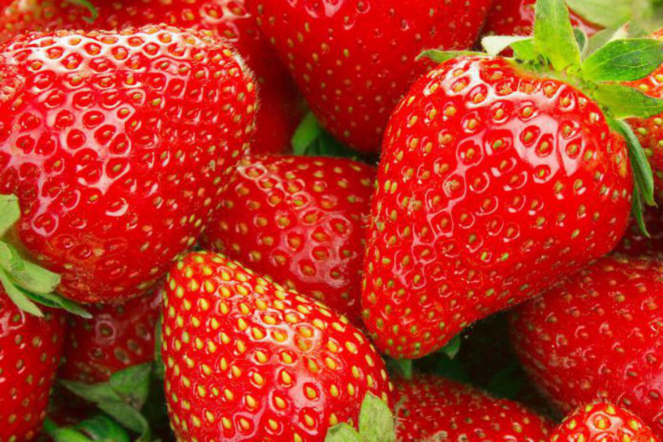saftige Erdbeeren auf einem Haufen