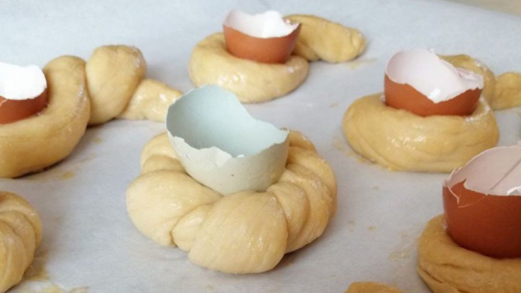 Germteig-Miniosternest vor dem Backen