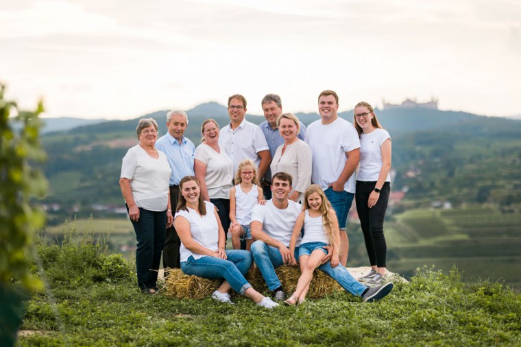 Weingut Müller, Familie Müller im Weingarten