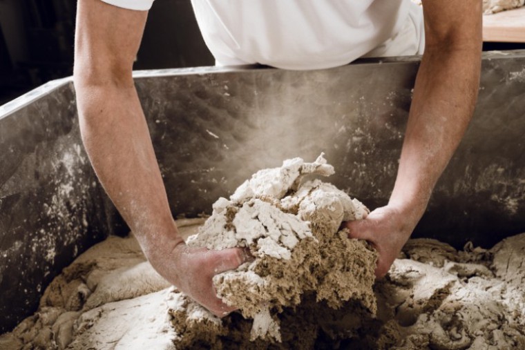 Geier. die Bäckerei bei der Arbeit