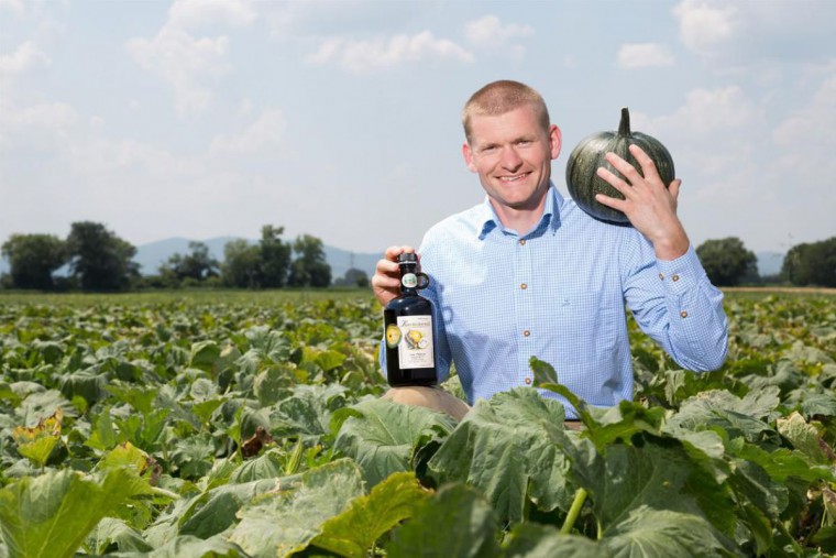 Martin Pillitsch im Kürbisfeld