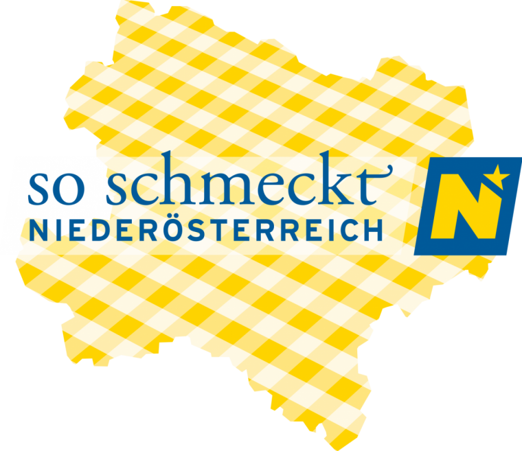 "So schmeckt Niederösterreich" Logo für Ihre Webseite zum Downloaden